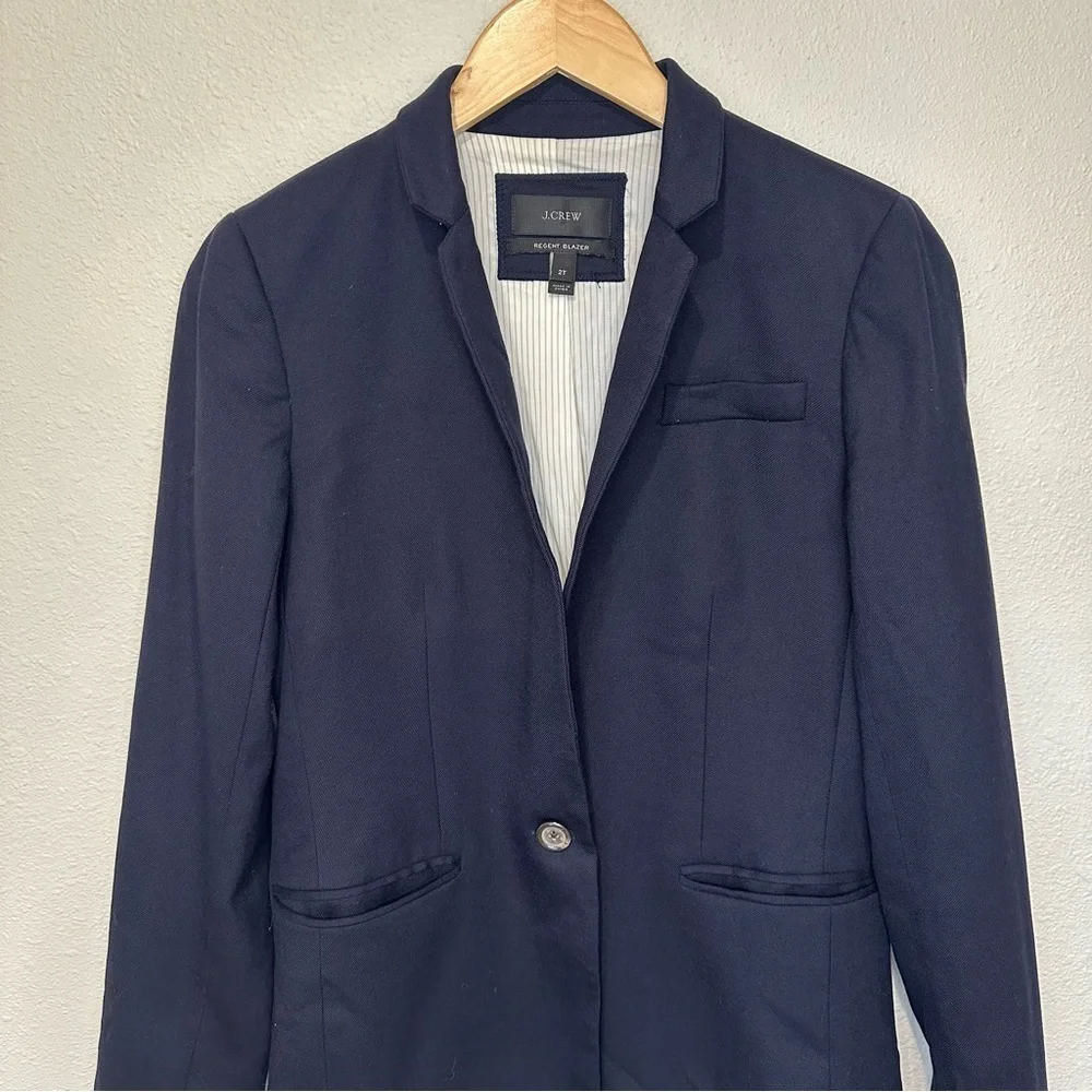 J. Crew Regent Wool Navy Blazer